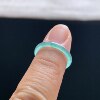Natural A-grade ice sky blue jade ring