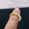 Natural A-grade ice yellow jade ring