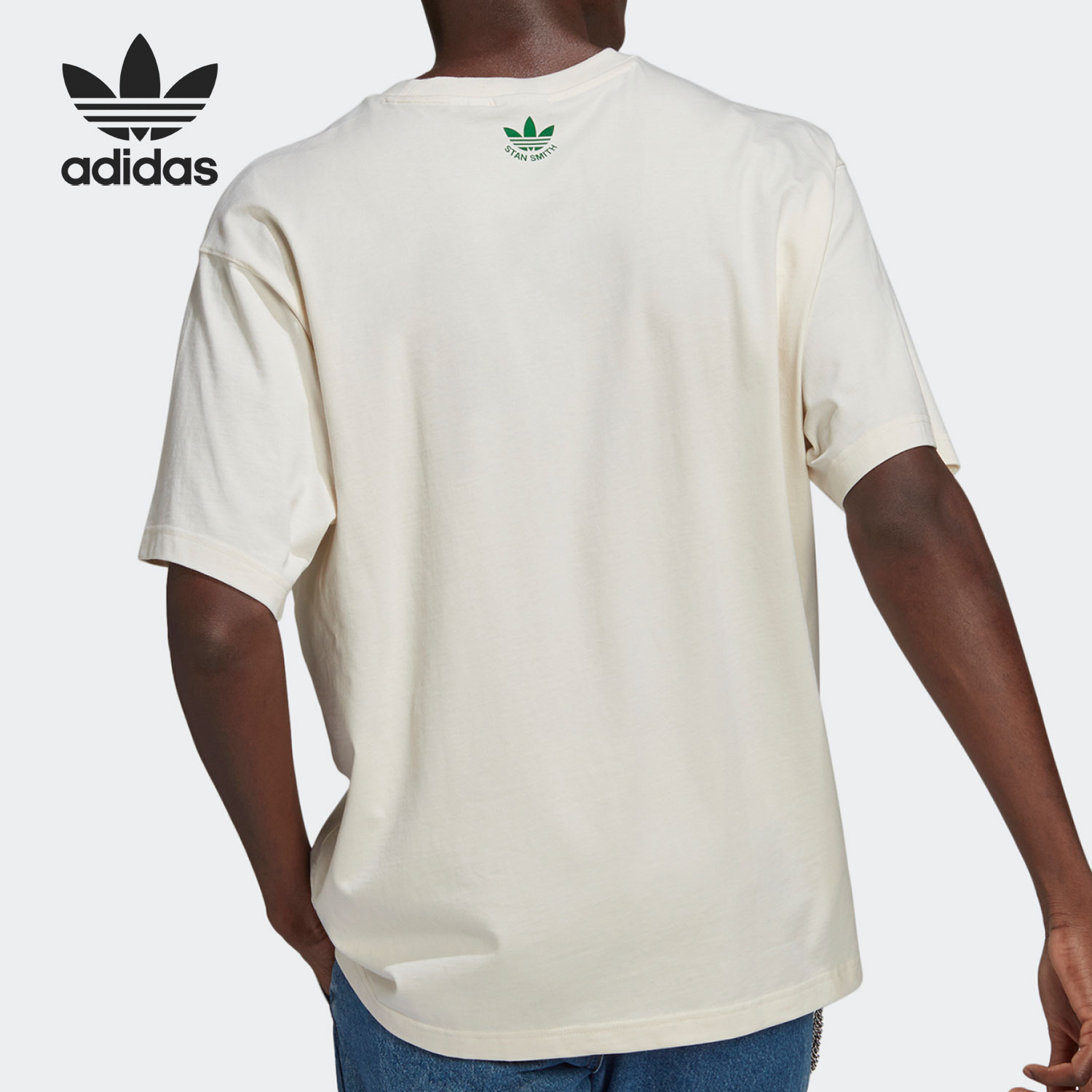 Adidas/阿迪达斯正品三叶草新款男子运动时尚休闲短袖T恤GQ8874 - 图0