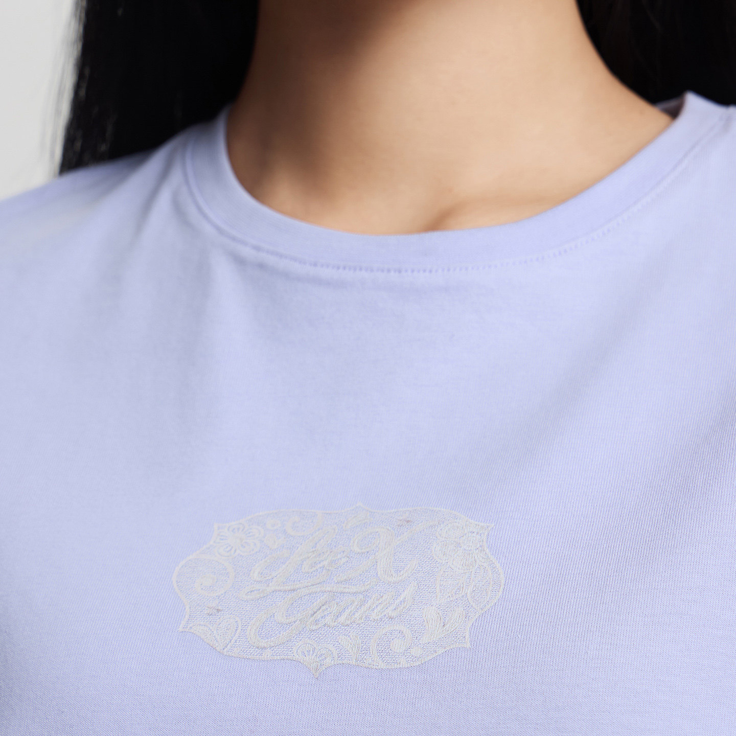 Lee26春夏新品标准版圆领蕾丝图案印花女短袖T恤休闲LWT0121954LE,淘宝优惠券,粉丝福利购,淘宝优惠卷