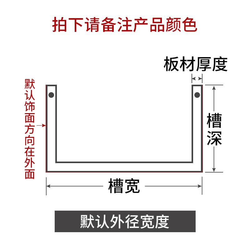 不锈钢U型条包边装饰线条收边压边条角花圆弧弧形金属条U型槽线条-图3