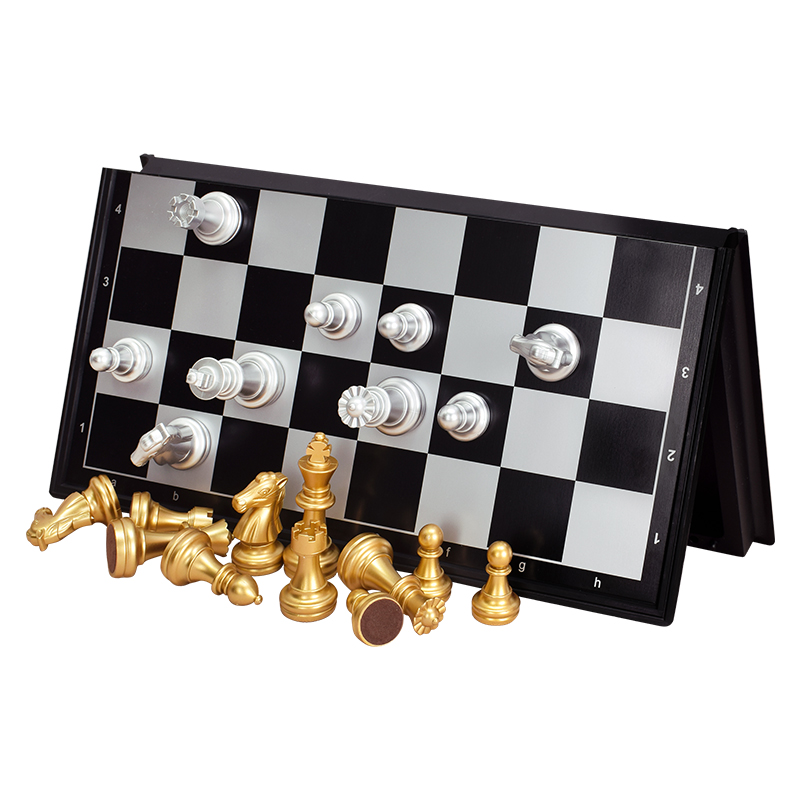 御圣磁性国际象棋儿童初学者高档磁力比赛专用棋盘磁铁便携小大号 - 图3