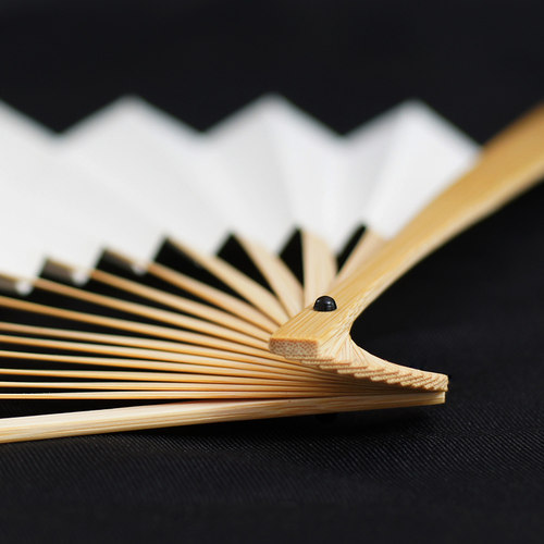 日本棋院围棋扇子进口日式折扇 棋士题字白色古典 原装日本纪念品 - 图2