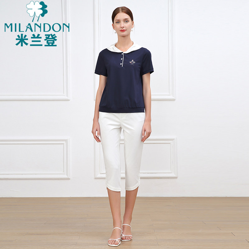 米兰登中老年妈妈装休闲连帽t恤 米兰登服饰中老年女装