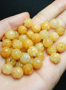 金丝玉莲花珠散手工diy文