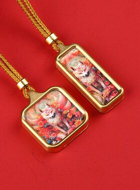 描金手绘随身狐仙绿度母唐卡守护