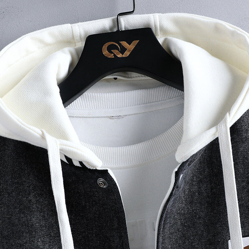 拼接撞色棒球服外套男孩青少年春秋款潮牌帅气初高中学生牛仔夹克,淘宝优惠券,粉丝福利购,淘宝优惠卷