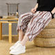 2025 New Trendy Brand Cropped Pants Men's Summer Thin Ice Silk Shorts Trendy Design Casual 7-Point Harem Pants