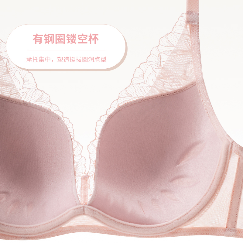 Triumph/黛安芬Style Fairy新品内衣女薄款有钢圈蕾丝文胸E004308 - 图2