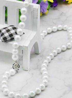 玻璃手工编织百搭礼物珍珠项链