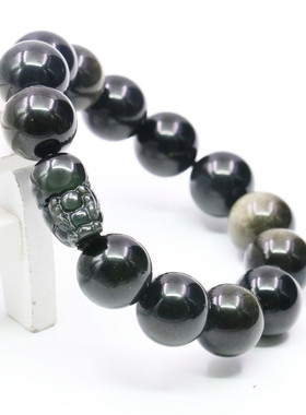 天然彩虹眼貔貅礼品佛珠串