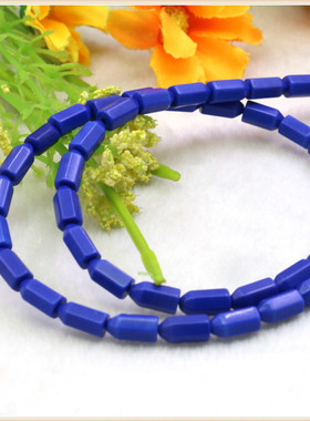 4X8mm蓝色箭形氧化石散珠子 DIY手工串珠项链手链半成品编织配件