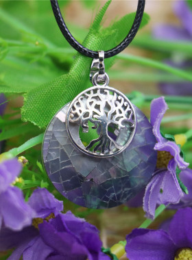 幻彩幸运天然贝壳吊坠项链