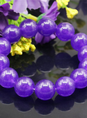 单圈佛珠饰品情侣生日礼物紫玉髓