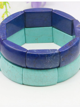 复古方形绿松石配饰生日礼物手串