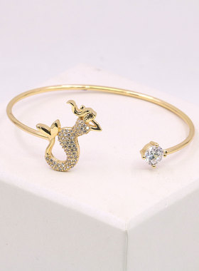 蛇年女神水晶特色手环手链开口