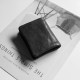 Top-layer vegetable-tanned cowhide retro simple short wallet