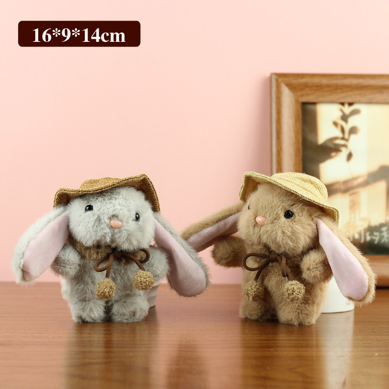 网红可爱小兔子毛绒玩具挂件田园兔子公仔挂饰带帽小兔包包小挂饰,淘宝优惠券,粉丝福利购,淘宝优惠卷