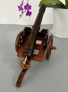 缅甸花梨仿古火炮大炮微缩模型趣味摆件红木工艺品乔迁开业送礼