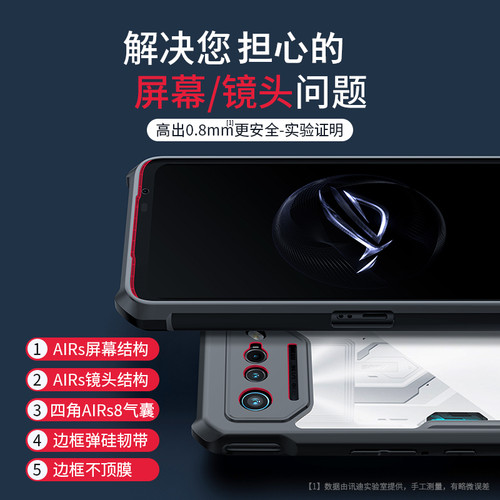 讯迪适用华硕rog7手机壳新款rog7pro保护套rog6气囊防摔硅胶全包 - 图1