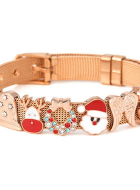 10mm圣诞款手链 diy手表带手链女新款圣诞花环饰品