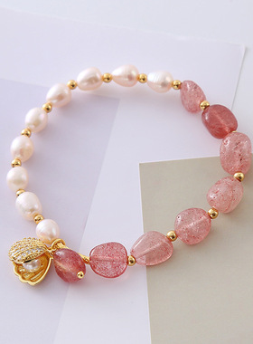 夏季新款天然淡水珍珠手链ins韩版小众设计气质轻奢手串闺蜜礼物