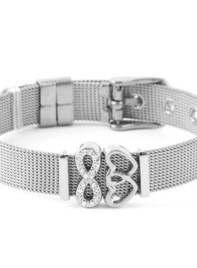 新款不锈钢手表链式手链 永恒的爱串饰手链送朋友饰品