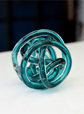 雏禾彩色玻璃装饰品欧式家居摆件