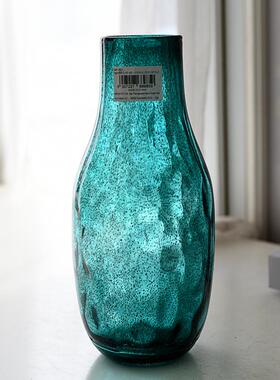 【孤品捡漏】外贸出口样品手工玻璃艺术花瓶家居摆件B9-4