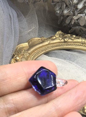 日本海外vintage中古复古手工琉璃五角星吊坠项链孤品