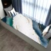 Crystal Velvet Four Seasons Pattern Bay Window Mat Balcony Window Sill Mat Tatami Mat Bedroom Girls Bedside Carpet