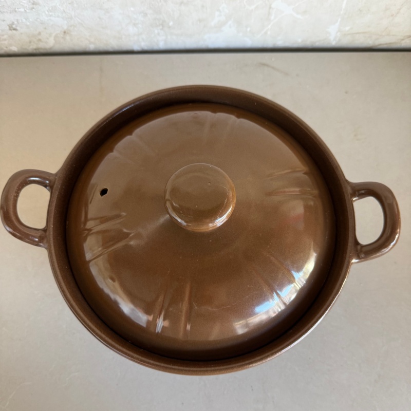 广西土锅陶土砂锅耐高温小沙煲砂锅粥专用砂锅火锅双色高款干烧煲 - 图1