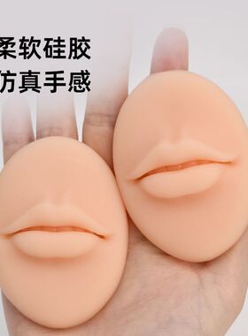 长款6D纹绣唇模快练习唇模块柔软硅胶唇真人手感仿真模块实心模块