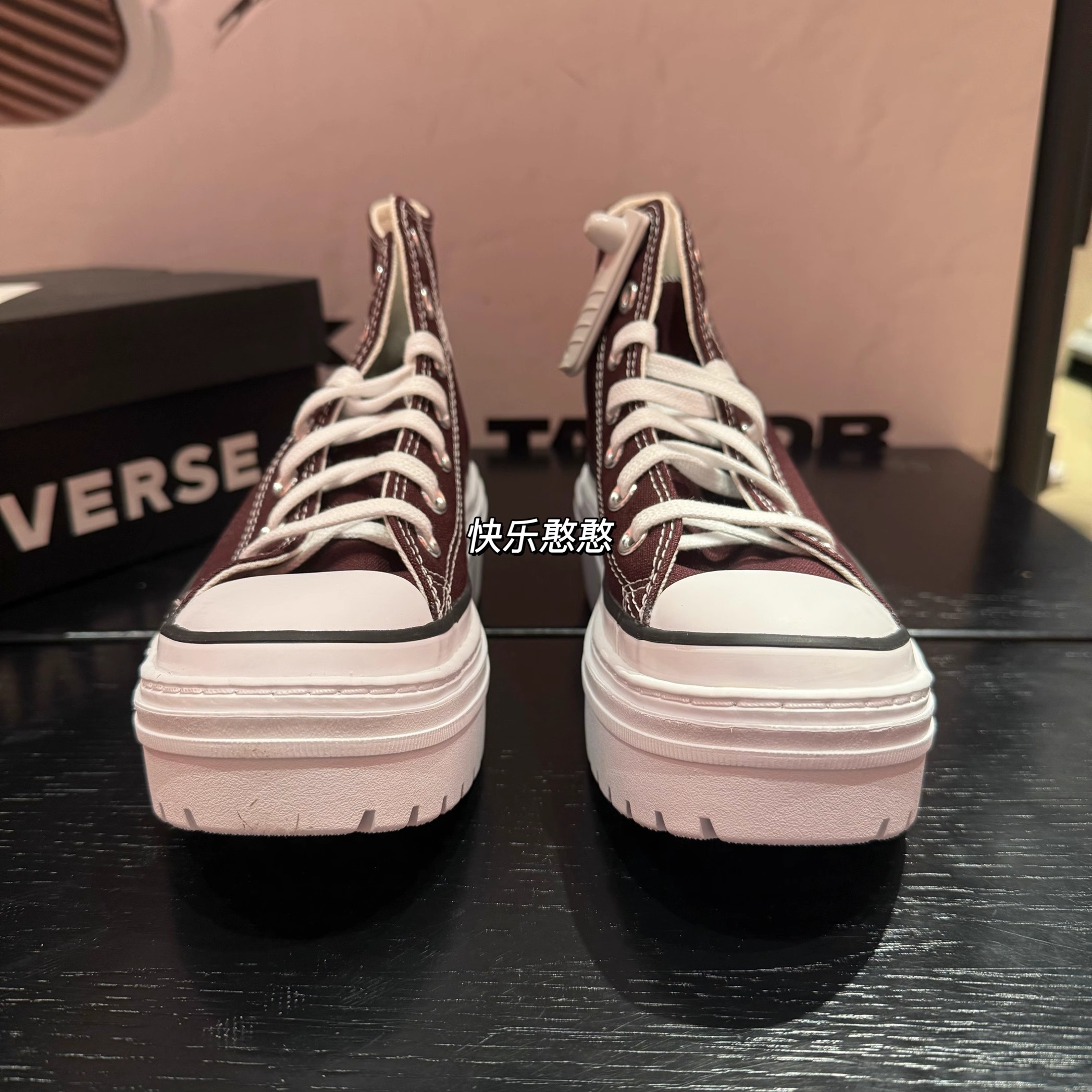 CONVERSE匡威Lugged女子增高厚底高跟复古高帮帆布鞋短靴A09401C - 图2
