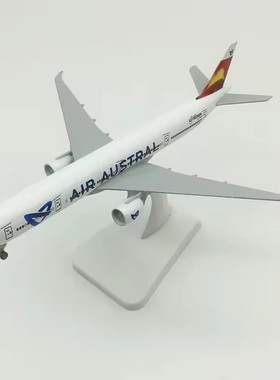 20cm 留尼旺B777客机模型玩具静态合金飞机模型带起落架家居摆件