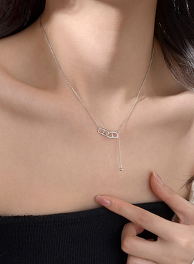 925纯银猪鼻子项链2023年新款爆款女春锁骨颈链小众设计全新