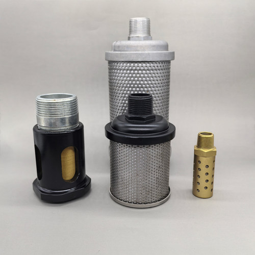 气动隔膜泵配件QBY消音器金属不锈钢塑料消声器消除噪音QBY3QBK泵 - 图2