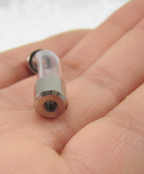 diy6mm吊坠手工铜头配件弯管