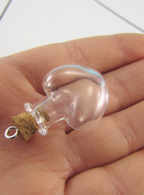 diy爱心形香薰精油小瓶子吊坠