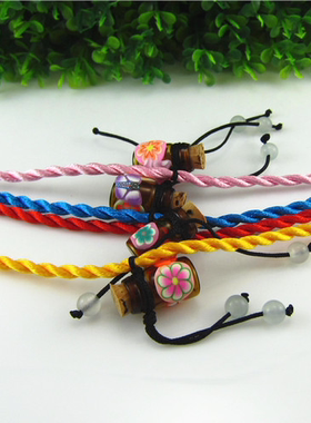 半包软陶瓶分装胎毛随身扩香手链