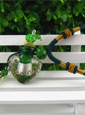 香薰琉璃小瓶子挂坠毛衣链