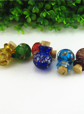 diy夜光香薰琉璃挂饰小瓶子吊坠