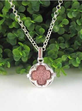 合金火山石精油可打开扩香毛衣链