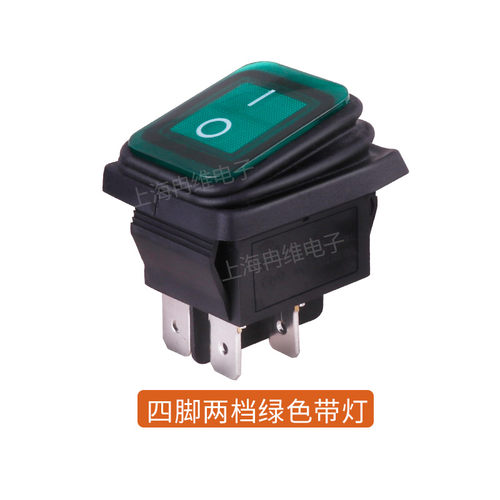 上开 上海永星防水船型开关KCD4 KCD2-21N-F 16A 4脚绿灯 220V - 图3
