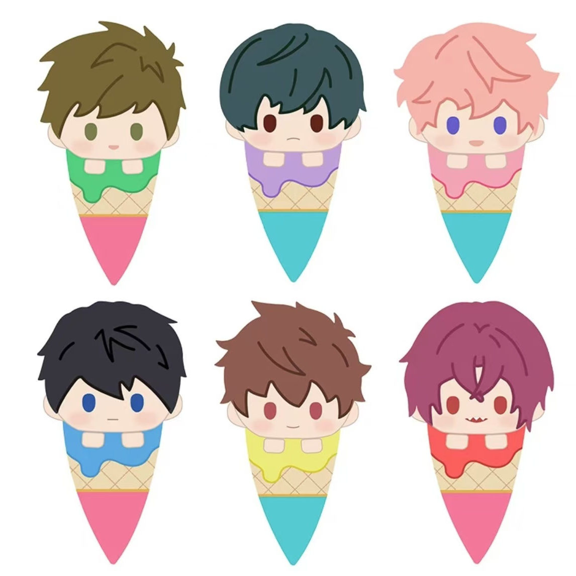 国谷 Free男子游泳部 冰淇淋甜筒毛绒玩偶 正版现货周边 - 图0