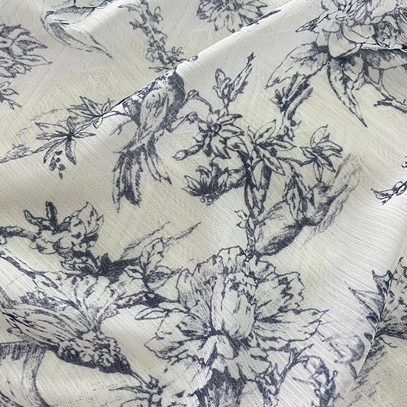 国风中式春夏新品女装面料 法式复古青花瓷手作DIY布雪纺印花布料,淘宝优惠券,粉丝福利购,淘宝优惠卷