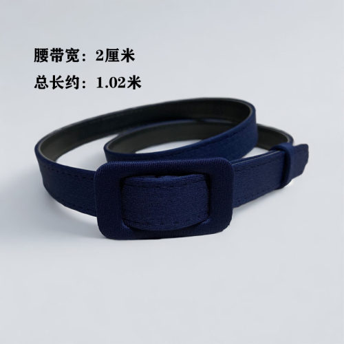女式腰带窄款时尚潮流装饰简约百搭女生细带优雅韩版个性布料裙带 - 图0