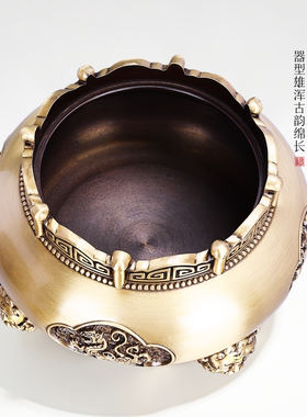 铜九转乾坤鼎时来运转摆件