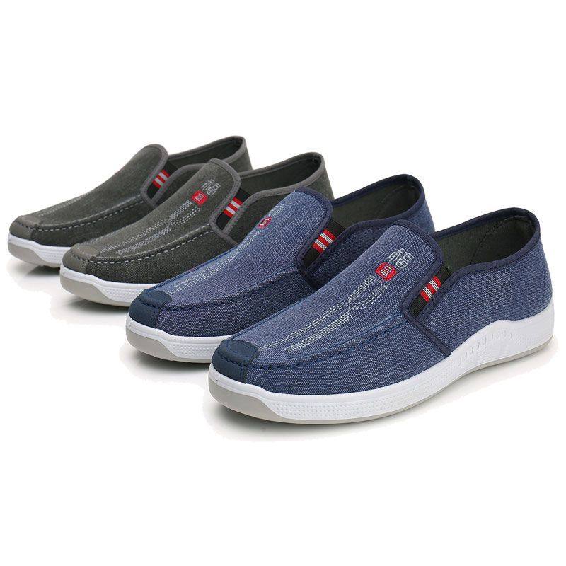 老北京布鞋男帆布鞋工作鞋一脚蹬懒人鞋透气防滑耐磨厚底爸爸单鞋,淘宝优惠券,粉丝福利购,淘宝优惠卷