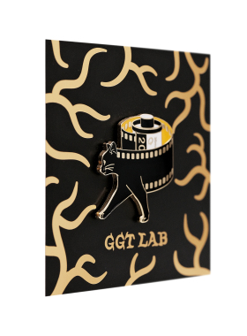 GGTLAB金属胸针原创胶片猫咪